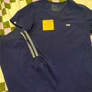 Figs navy blue scrubs set.